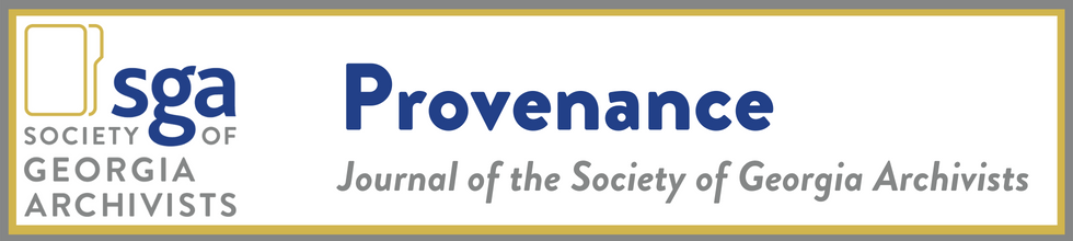 Provenance, Journal of the Society of Georgia Archivists