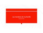 Level 1: Les membres de ma famille / The members of my family by Quinn Isele