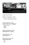 Guest Artist Rectial: William Johnston, viola and Tim Whitehead, piano