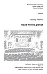 Faculty Recital: David Watkins, piano
