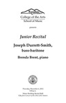 Junior Recital: Joseph Durrett-Smith, bass-baritone