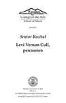 Senior Recital: Levi Vernon Cull, percussion