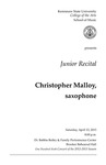 Junior Recital: Christopher Malloy, saxophone