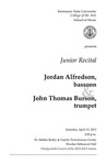 Junior Recital: Jordan Alfredson, bassoon and John Thomas Burson, trumpet