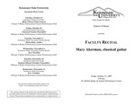 Faculty Recital: Mary Ackerman, classical guitar
