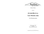 Junior Recital:Tyler Mitchell, violin