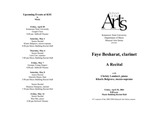 Recital: Faye Besharat, clarinet