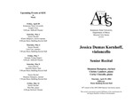 Senior Recital: Jessica Dumas Kornhoff, violoncello