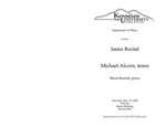 Junior Recital: Michael Alcorn, tenor