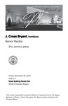 Senior Recital: J. Cross Bryant, trombone