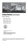 Senior Recital: Lindsay Peterson, mezzo-soprano