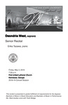 Senior Recital: Deondria West, soprano