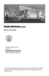 Senior Recital: Foster Simmons, piano