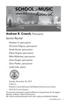 Senior Recital: Andrew R. Creech, Percussion