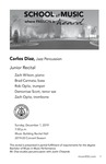 Junior Recital: Carlos Diaz, Jazz Percussion