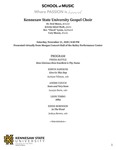 Kennesaw State University Gospel Choir Fall 2020 Concert