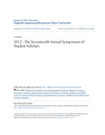 2012 - The Seventeenth Annual Symposium of Student Scholars